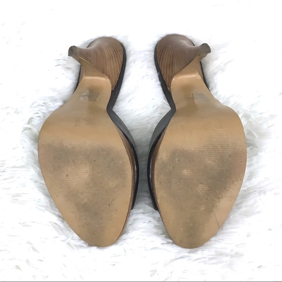 Colin Stuart Brown Patent Sandal Heels Size 9 B - Picture 3 of 5